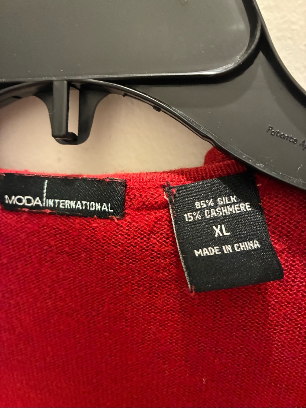 Moda International Red Ruffle-Trim V-Neck Sweater - Picture 3 of 3
